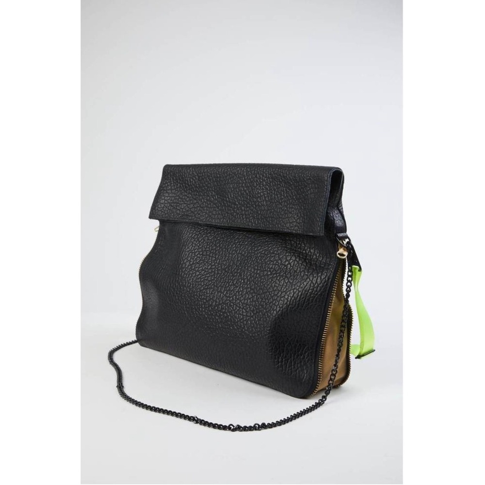 Ampersand As Apostrophe Large Buffalo Leather Parcel Bag Black Crossbody $935